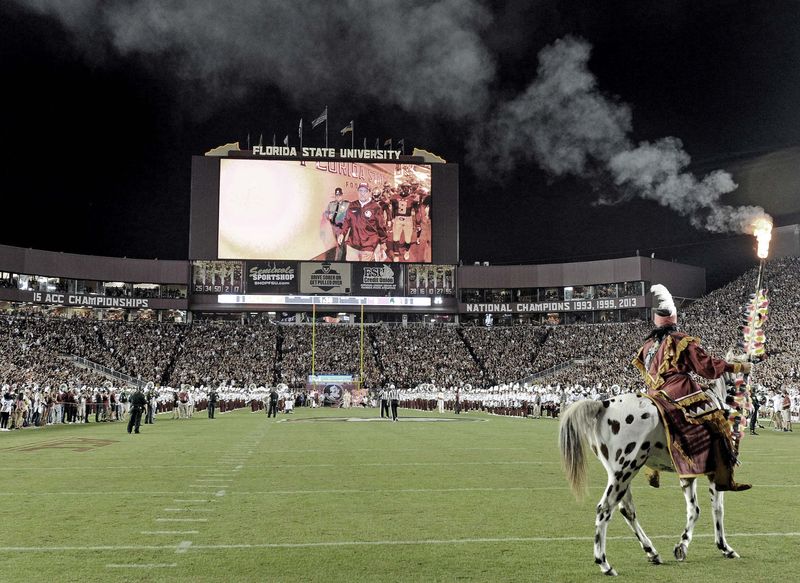 Oct 29, 2016; Tallahassee, FL, USA; General view of Doak Campbell Stadium during the game between the Florida State Seminoles and the Clemson Tigers. Mandatory Credit: Melina Vastola-USA TODAY Sports