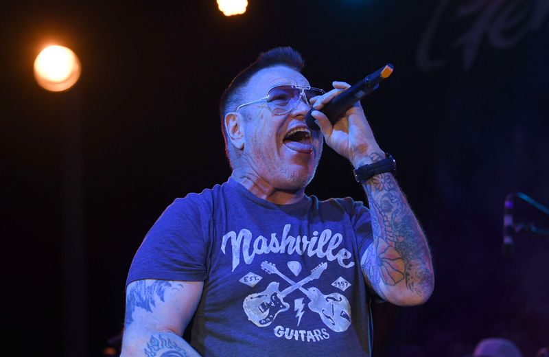 Steve Harwell of the band Smash Mouth performs at Clematis by Night in downtown West Palm Beach.