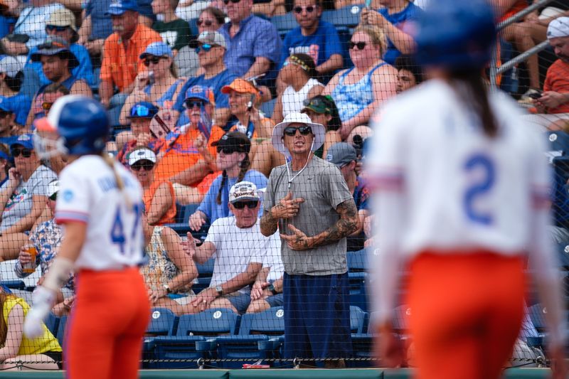 Former Florida Gator basketball player Jason Williams watches Game 3 of NCAA Super Regionals between University of Florida and Baylor University at Katie Seashole Pressly Stadium in Gainesville, FL on Sunday, May 26, 2024. [Chris Watkins/Gainesville Sun]