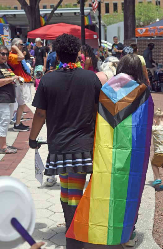 Pride in the Park participants check out the lineup of vendors during the 2024 version of the annual event held in Lakeland's Munn Park.
