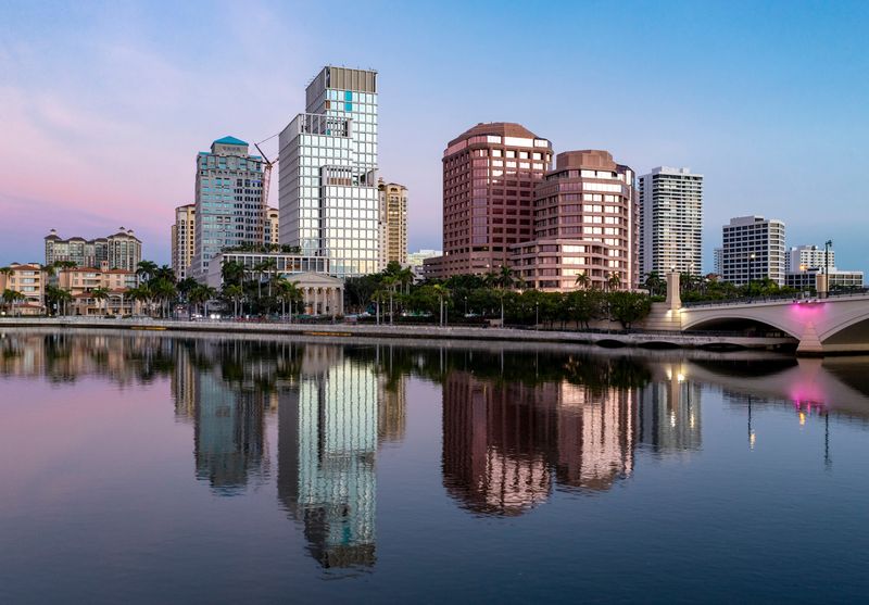 The city skyline on June 21, 2024, West Palm Beach, Florida.