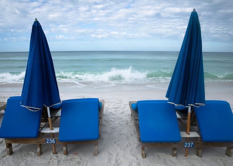 Public Beach Access No. 12 in Panama City Beach, Fla., is pictured June 22, 2024. Three young men from Alabama drowned there the previous evening the sheriff's office announced. (Tyler Orsburn/News Herald)
