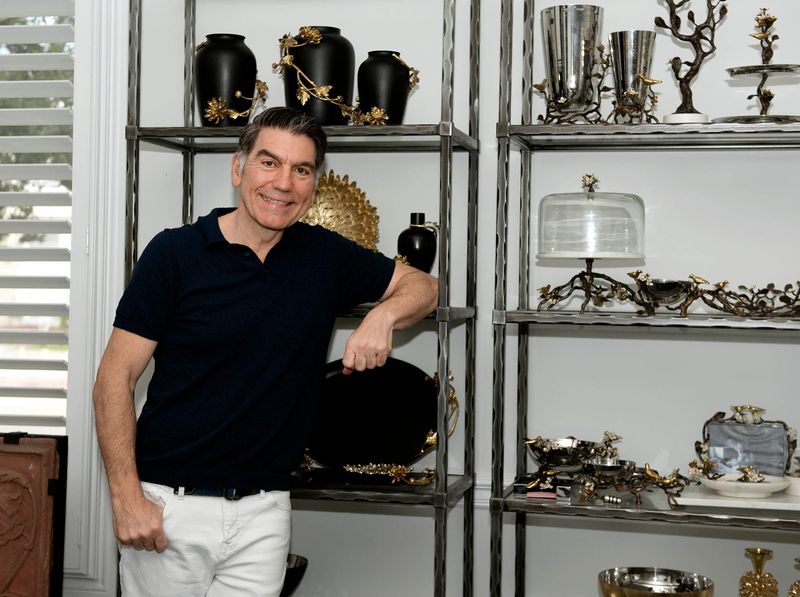 These pieces by artist Michael Aram were on display at his company’s headquarters in West Palm Beach on June 25, 2024.