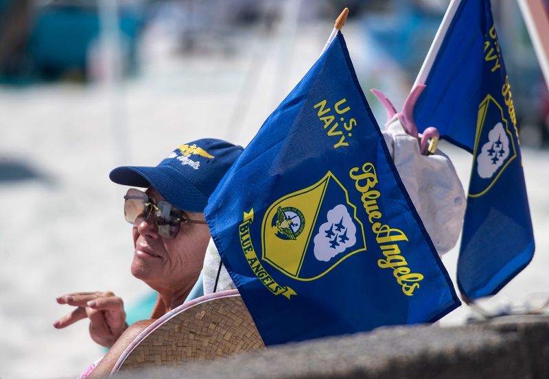 Hi-REZ--Thousands of Blue Angels fans flock to Santa Rosa Island for the annual Pensacola Beach Air Show on Friday, July 12, 2024.