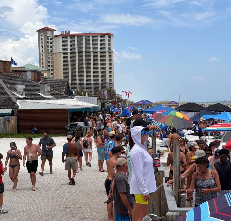 Hi-REZ--Thousands of Blue Angels fans flock to Santa Rosa Island for the annual Pensacola Beach Air Show on Saturday, July 13, 2024.