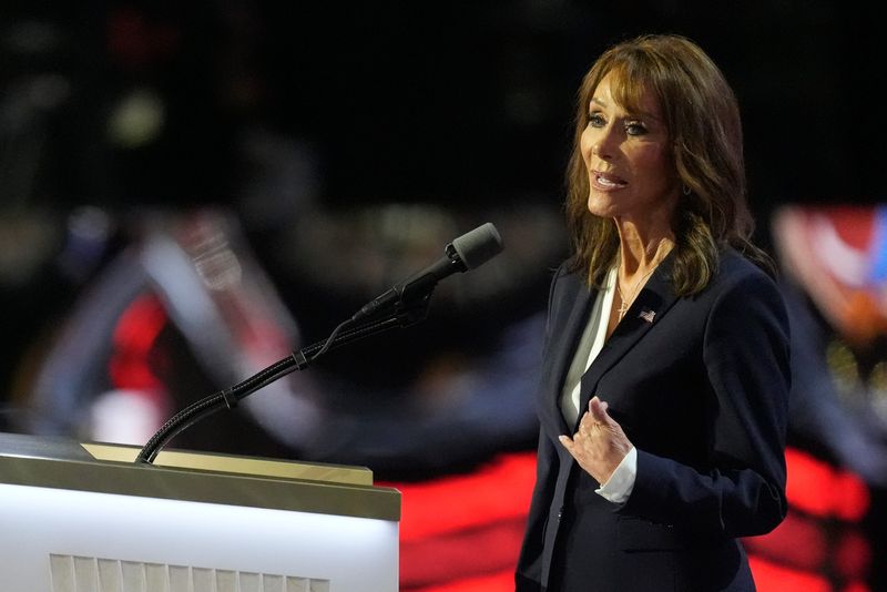Diane Hendricks, Co-Founder of ABC Supply, speaks during the final day of the Republican National Convention at the Fiserv Forum. The final day of the RNC featured a keynote address by Republican presidential nominee Donald Trump.