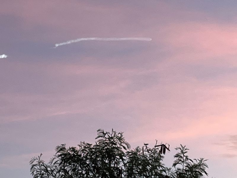 Adam Neal, executive editor at TCPalm, a USA TODAY Network newspaper, snapped a photo of a SpaceX Falcon 9 rocket launch as seen from southern Vero Beach just after dawn Monday, Aug. 12, 2024. It also happened to be the first day of school in Indian River County. Depending on weather and cloud cover, a rocket that launched from Cape Canaveral, Florida, could be seen on parts of the Treasure Coast.