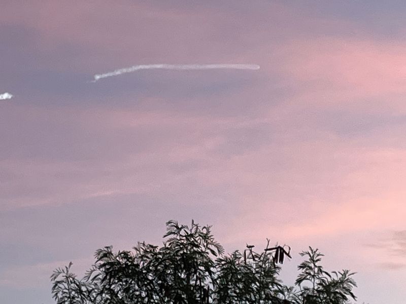 Adam Neal, executive editor at TCPalm, a USA TODAY Network newspaper, snapped a photo of a SpaceX Falcon 9 rocket launch as seen from southern Vero Beach just after dawn Monday, Aug. 12, 2024. It also happened to be the first day of school in Indian River County. Depending on weather and cloud cover, a rocket that launched from Cape Canaveral, Florida, could be seen on parts of the Treasure Coast.