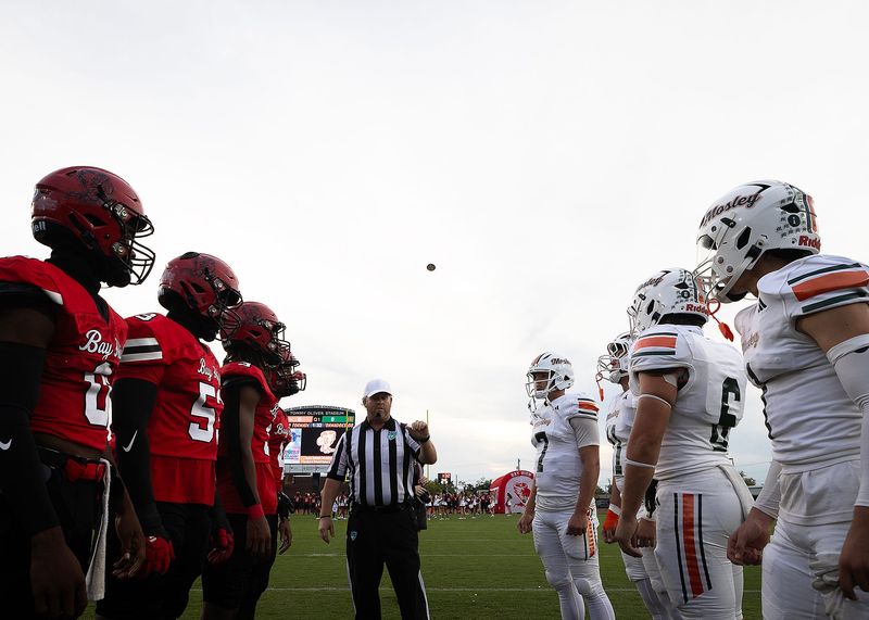 Bay plays Mosley at Tommy Oliver Stadium in Panama City, Fla., Aug. 30, 2024. Mosley won the game, 53-15. (Tyler Orsburn/News Herald)