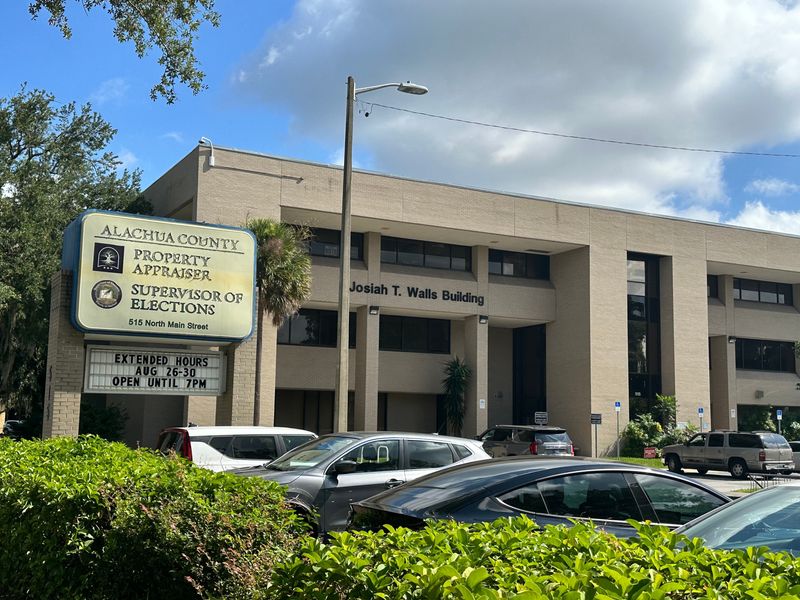The Alachua County Supervisor of Elections Office, 515 N. Main St., Gainesville.