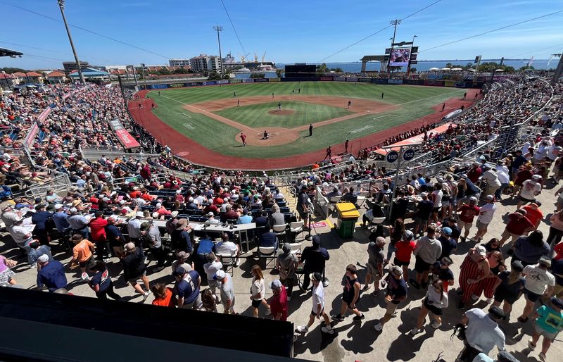 A huge crowd took in a baseball game at Blue Wahoos Stadium as the Auburn Tigers took on the Florida State Seminoles Saturday, October 12, 2024.