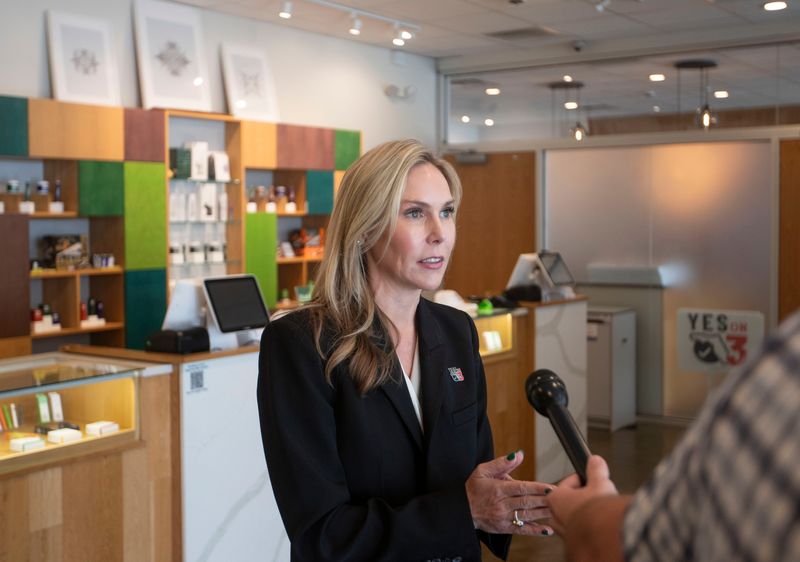 CEO of Trulieve Kim Rivers holds a product safety tour at the Trulieve Tallahassee Dispensary to discuss product safety measures, Thursday, Oct. 24, 2024.