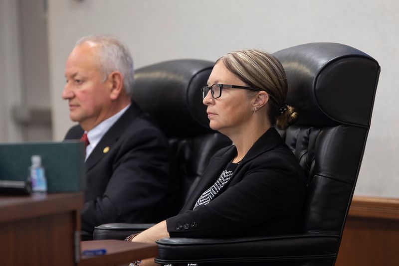 The Collier County Board of Commissioners approved acting county manager Amy Patterson, pictured, as its new county manager, Thursday, June 16, 2022, in the Board of County Commissioners Chambers at the Collier County Government Center in Naples, Fla.