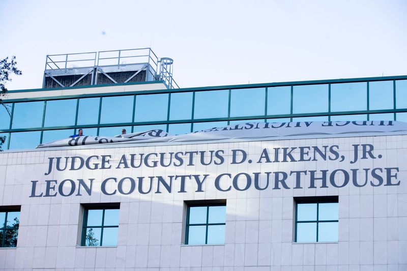 The Leon County Courthouse is renamed after Judge Augustus "Gus" Aikens as he retires after nearly three decades Friday, Nov. 22, 2024.