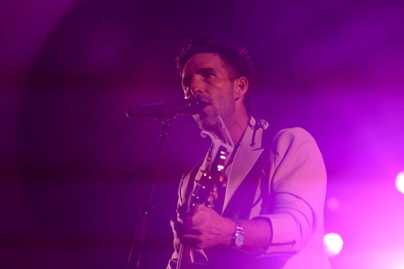 Jake Owen performs at the Flamingo Jam Concert, Saturday, Nov. 23, 2024, at a Corporate Air hangar at the Vero Beach Regional Airport. Owen, among other artists, performed Saturday night benefiting the Jake Owen Foundation. The nonprofit, established in 2010, formed initially to offer financial support on the national level to children battling cancer and other catastrophic childhood disease through St. Jude Children’s Research Hospital in Memphis, Tenn. Now, the foundation benefits about 30 different nonprofits that include the local chapters of Habitat for Humanity, the Boys and Girls Clubs, and Autism Speaks.