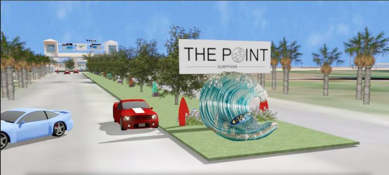 Rendering of The Point Surf Park Entrance in Fellsmere's Mesa Park