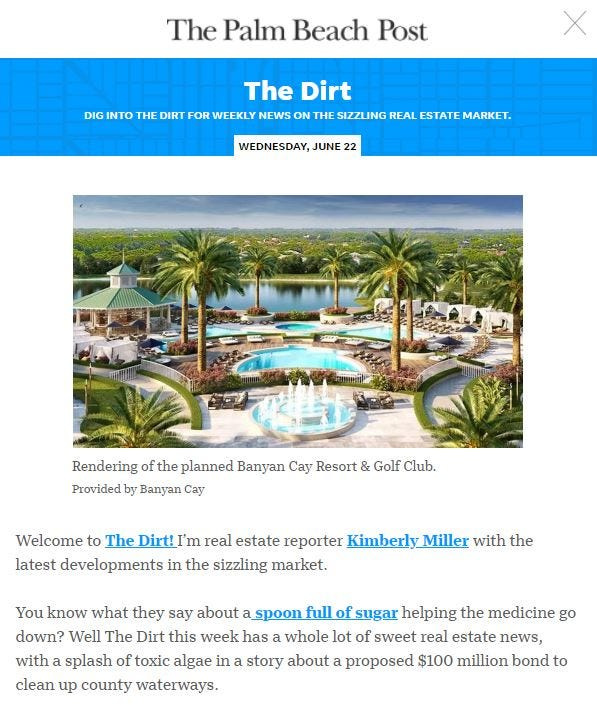 Dig into 'The Dirt' for weekly news on the sizzling Palm Beach County real estate market.
