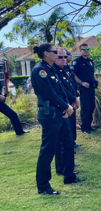 Marco Island Police Chief Tracy Frazzano at Veterans' Park on Veterans Day, Nov. 11, 2024.