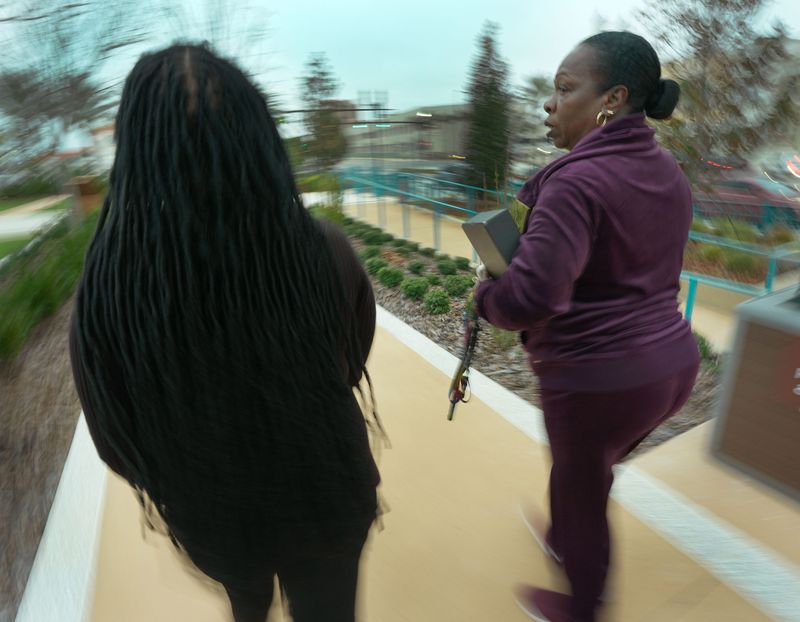 Arletha Baxter, at right, is shown with one of the many sex trafficking survivors she has helped.