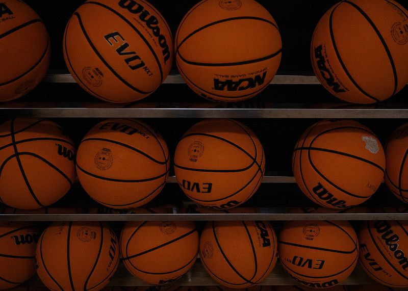 Basketballs are seen at Mosley High in Lynn Haven, Fla., Dec. 30, 2024. (Tyler Orsburn/News Herald)