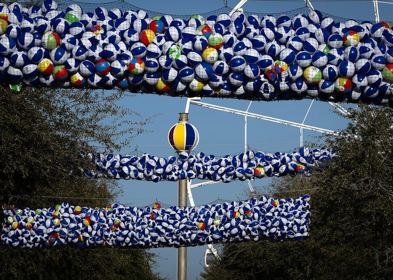 Pier Park Drive in Panama City Beach, Fla., is seen before the New Year's Eve Beach Ball Drop Dec. 31, 2024. (Tyler Orsburn/News Herald)