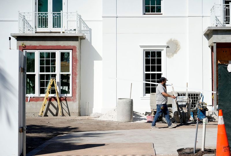 Palm Beach is revamping its construction permit process to accommodate changes required by a soon-to-be-enacted state law. A Midtown construction site is seen here in Februrary 2025.
