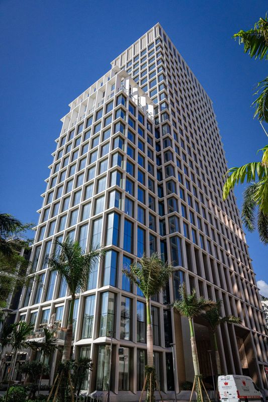 Exterior view of One Flagler at 180 Lakeview Avenue in West Palm Beach, Fla., on February 12, 2025.