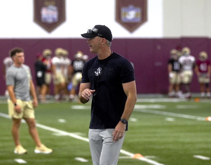 Florida State football players participate in practice on Wednesday, Aug. 14 Mike Norvell
© Liam Rooney/Tallahassee Democrat / USA TODAY NETWORK
