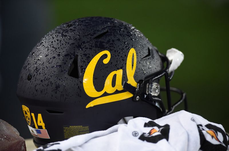 Nov 3, 2018; Pullman, WA, USA; California Golden Bears helmet sits during a football game against the Washington State Cougars in the second half at Martin Stadium. The Cougars won 19-13. Mandatory Credit: James Snook-USA TODAY Sports