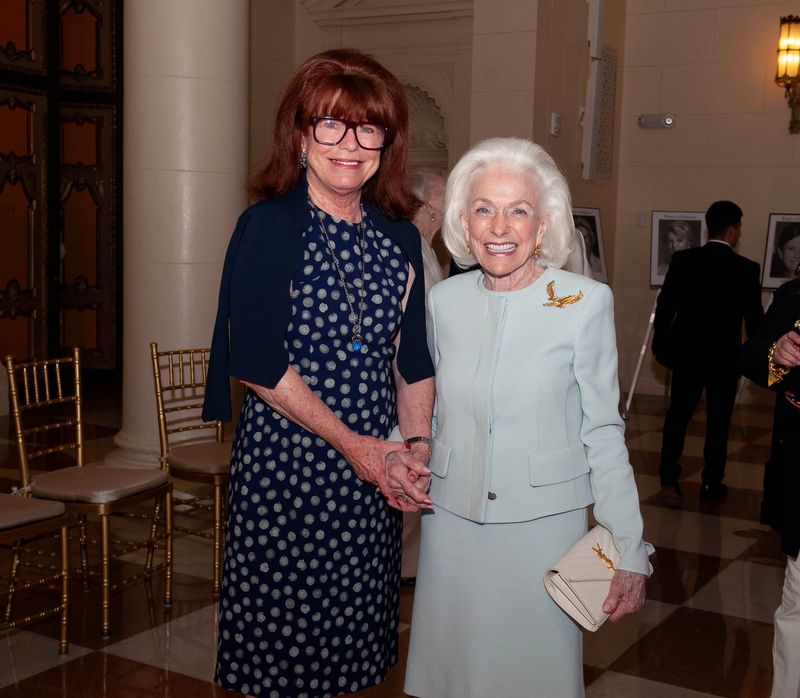 Lore Dodge and Gay Gaines at the Palm Beach Atlantic University 33rd Annual Women of Distinction Luncheon at The Breakers February 18, 2025 in Palm Beach.