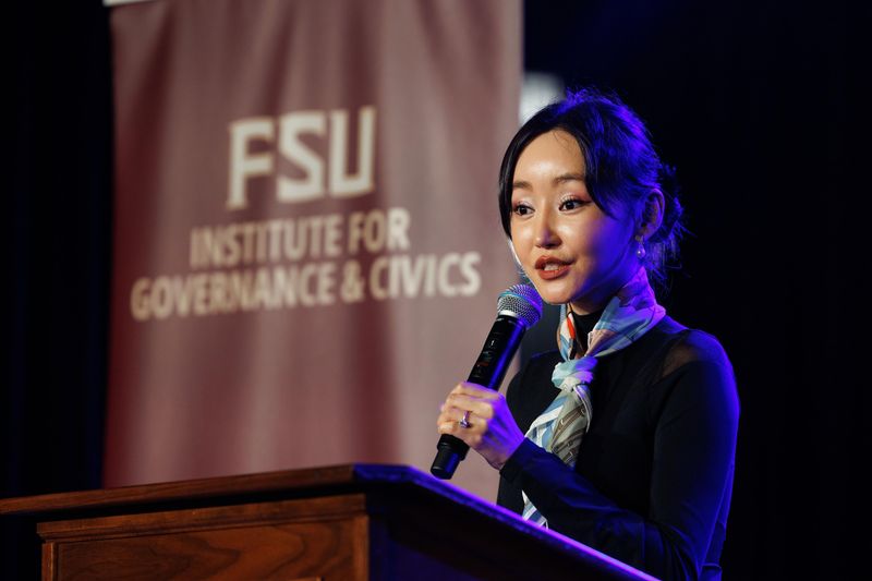 Activist and public speaker Yeonmi Park from North Korea spoke at FSU during an Institute for Governance & Civics event, sparking debate.