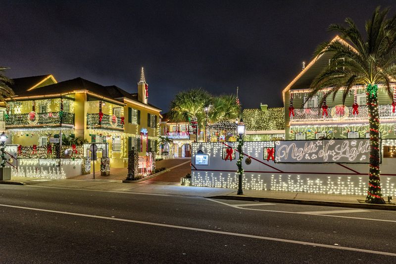 Nights of Lights is up for discussion as St. Johns County Commissioner Sarah Arnold calls for an open workshop. Hilton St. Augustine Historic Bayfront with Nights of Lights display.