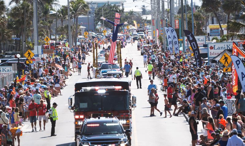 Lee Melsek's mother, Lorraine Melsek, helped found the Fort Myers Beach Shrimp Festival. Pictured is the fest's 2025 parade.