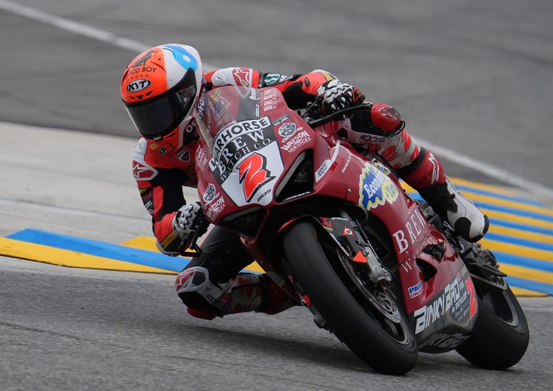 Josh Herrin races to win the Daytona 200 at Daytona International Speedway, Saturday, March 8, 2025.