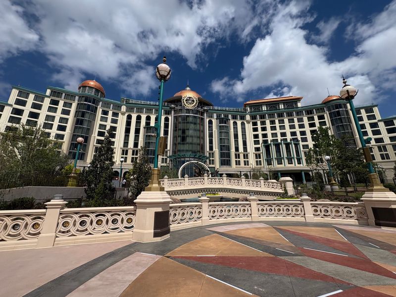 The USA TODAY Florida Network was invited to be among the first to visit Epic Universe before it opens to the public next month. The new Helios Grand Hotel sits at the back of Celestial Park.