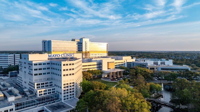 In late April, Mayo Clinic in Jacksonville will open its latest expansion, a $378 million project that added five floors to the patient tower, at rear of photo.
