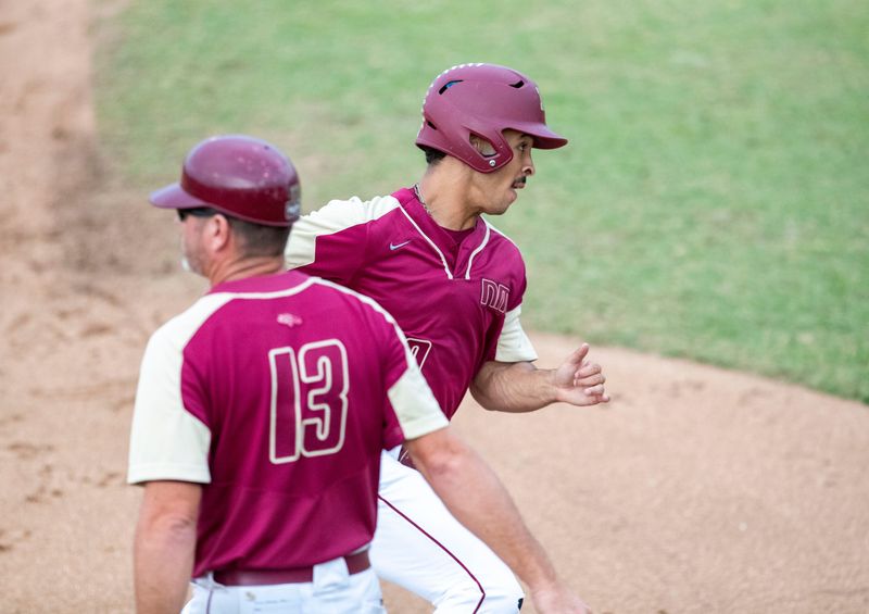 North MarionÕs Trenton Ramsey (10) heads for home off Rowan QuartararoÕs RBI double in the bottom of the first inning against Hernando High School at NMHS in Citra, Florida, April 21, 2025. The Colts lost to the Leopards 4-2. Game 2 is scheduled for Tuesday, April 22, 2025 at 7pm at NMHS. [Cyndi Chambers/ Ocala Star Banner] 2025