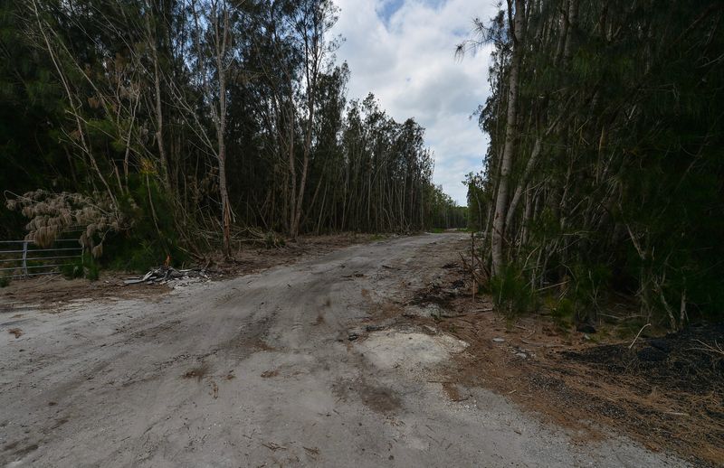 Property of the former Florida Steel Corporation at 18300 Warfied Blvd. is seen on Apri 16, in Indiantown.