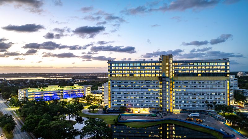 The newly opened $378 million, five-floor expansion of the Mayo Clinic's patient tower in Jacksonville.