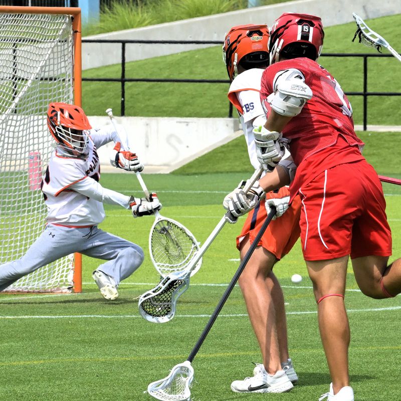 Benjamin's Tatum Little with another big save during a state championship 14-11 win against St. Andrew's on May 10, 2025.