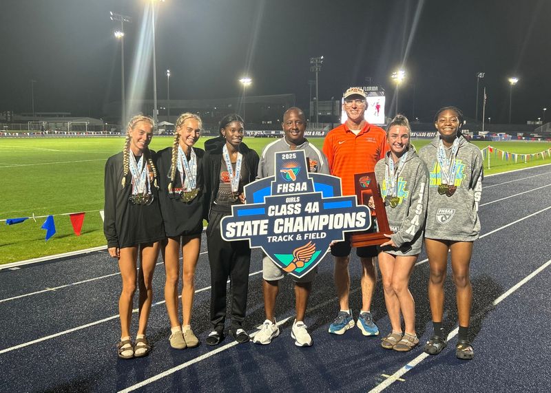 The Spruce Creek Hawks claimed the first girls track and field state championship in program history, Saturday, May 10, 2025, at Hodges Stadium in Jacksonville.