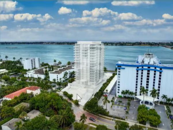Renderings of the proposed Flagler House condo tower along South Flagler Drive in West Palm Beach.