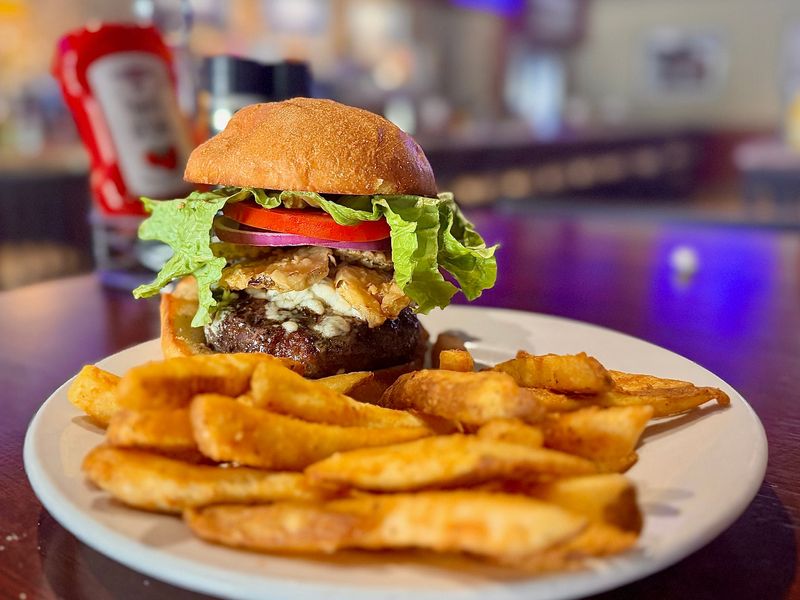 Fried pickle burger from The Half Wall in Port Orange.