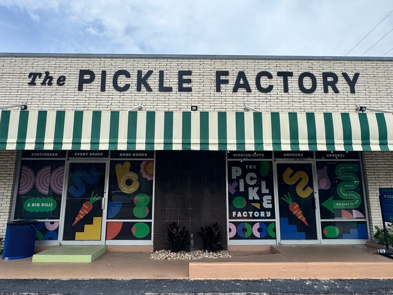 The Pickle Factory, located at 5913 St. Augustine Road, is open from 10 a.m. to 6 p.m. Monday through Saturday and 11 a.m. to 5 p.m. Sunday.