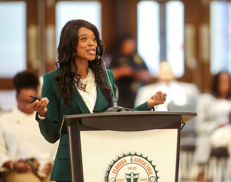 Marva Johnson who currently serves as Group Vice President of State Government Affairs for Charter Communications interviews with members of FAMU’s Board of Trustees for the position of FAMU President.