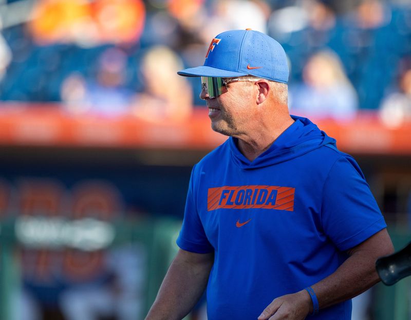 Florida head coach Kevin OÃ•Sullivan before the matchup with Alabama. The Gators came back from being down 5-0 to beat Alabama 7-6, Friday, April 25, 2025, at Condron Family Ballpark in Gainesville, Florida. [Cyndi Chambers/ Gainesville Sun] 2025
