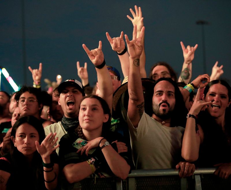 With the sun setting the energy was high as fans sang and rocked out to Incubus live set on Day 3 of Welcome to Rockville at Daytona International Speedway,, Saturday, May 17, 2025.