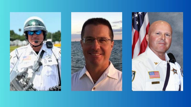 (Left to right): Palm Beach County Sheriff's deputy Ignacio Diaz, 51; deputy Ralph "Butch" Waller, 54; Cpl. Luis Paez, 58.