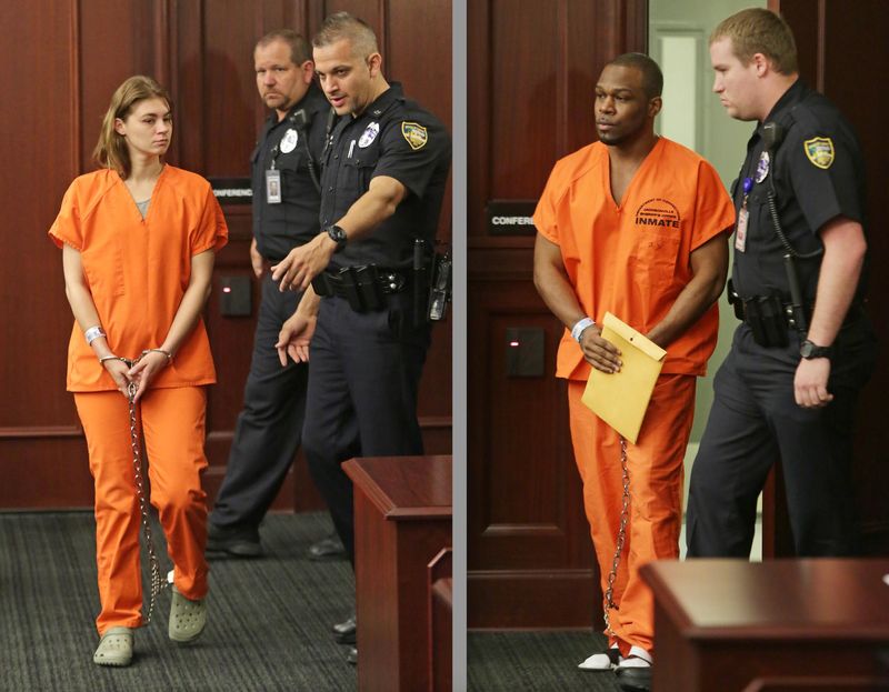 On Oct. 16, 2015, Lonna Lauramore Barton and boyfriend William Ruben Ebron Jr. enter a Duval County courtroom for a hearing about Barton's toddler son Lonzie who disappeared July 24, 2015, prompting massive and lengthy search efforts only to turn up dead. Ebron was sentenced to 20 years in prison after pleading guilty to aggravated manslaughter and Barton for five. Barton, who pleaded guilty to child neglect and lying to police, was released a day before Thanksgiving 2025.