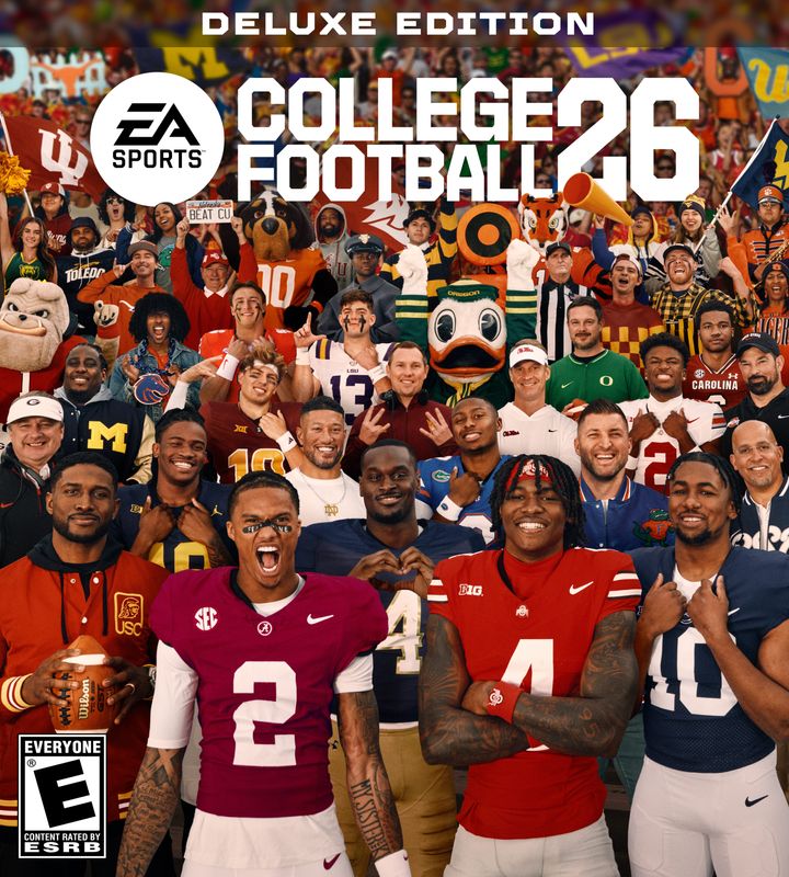 The EA Sports College Football 26 deluxe edition cover.